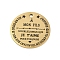 201 Stainless Steel Pendants, Message Charm, Flat Round Charm, Golden, 30x1.5mm, Hole: 2.5mm