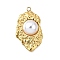 Plastic Pearl Pendants, with 304 Stainless Steel, Nuggets, 29.5x17.5x6.5mm, Hole: 2mm
