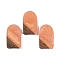 Resin & Wood Pendants, Arch Charms, Light Salmon, 38x22.5x3.5mm, Hole: 2mm