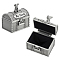 FINGERINSPIRE 2 PCS Baby Tooth & Curl Treasure Chest Box 1.1x1.8x1.9 Gray Bear Tooth Holder and Curl Organizer Set with Velvet Inside My First Curl & Tooth Bear Keepsake Box for Kids Children Gifts