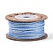 30M Segment Dyed Macrame Cotton Cord, Round Braided Rope, for Wall Hanging, Crafts, Gift Wrapping, Cornflower Blue, 1mm, about 32.81 Yards(30m)/Roll