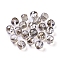 Electorplated Glass Beads, Rainbow Plated, Faceted, Round, Tan, 11x8mm, Hole: 1mm
