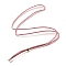 2.5MM Adjustable Braided Nylon Cords Necklace Making, with Golden Brass Finding, Pink, 27.56 inch(70cm)