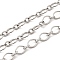 304 Stainless Steel Oval Link Chains, Unwelded, with Spool, Stainless Steel Color, 9x6.5x1mm