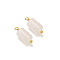 Natural Quartz Crystal Pendants, with Stainless Steel Finding, Column, 15x6mm