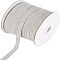 Cotton Twill Tape Ribbons, Herringbone Ribbons, for Sewing Craft, Gray, 3/8 inch(10mm)x0.84mm, about 80yards/roll(73.15m/roll)