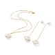 Dog Paw Prints Pendant Necklace & Dangle Earrings Jewelry Sets SJEW-JS01059-2