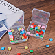 Benecreat 10 paquet carré de boîtes de rangement en plastique transparent pour perles avec couvercles rabattables pour petits objets CON-BC0004-62-7