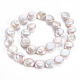 Naturales keshi abalorios de perlas hebras PEAR-S018-03A-3