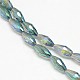 Electroplate Crystal Glass Rice Beads Strands EGLA-F042-A13-1