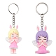 2Pcs 2 Style Angel Shape PVC Pendants Keychains KEYC-JKC00685-1