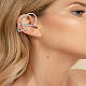 1 шт. серьги-каффы из сплава со стразами&nbsp;EJEW-LP0013-16P-1