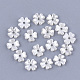 Tappi di perline con perla imitazione plastica a 4 petalo OACR-T018-04-1