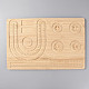 長方形の木製ブレスレットデザインボード  ビーズブレスレットネックレスジュエリー作成用  バリーウッド  43.4x28.3x1.05cm TOOL-YWC0003-04-1