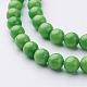Chapelets de perles rondes en jade de Mashan naturelle G-D263-8mm-XS17-2