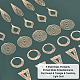 CHGCRAFT 30 PCS 5 Styles Filigree Connectors Gold Flat Round Triangle Teardrop Connector Charms for Jewelry Making Hollow Filigree Pendants Embellishments for DIY Bracelets Earrings Findings KKC-CA0001-09-8
