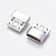 Rectangle Alloy Magnetic Clasps for Bracelet Making PALLOY-S009-3
