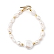 Pulseras de perlas keshi con perlas barrocas naturales BJEW-JB05404-01-1