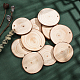 Olycraft 34pcs natürliche Holzscheiben mit Rinde 2 Zoll Durchmesser gebohrt Loch unvollendete Holzkreise für DIY Handwerk Ornamente DIY-OC0001-58-3