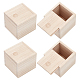 Unfinished Natural Candlenut Card Keeper Box CON-WH0074-86-1
