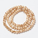 Electroplate Opaque Solid Color Glass Beads Strands EGLA-A034-P8mm-K07-3