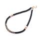 Handmade Polymer Clay Heishi Beads Beaded Necklaces NJEW-JN02901-2
