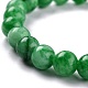 Cuentas de jade natural teñidas pulseras elásticas BJEW-G633-B-08-2