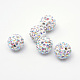 Perles en strass pavé d'argile polymère RB-Q197-12mm-14-1
