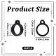 GORGECRAFT 50Pcs Silicone Rubber Rings Band Anti-Lost Black Adjustable Ring Holder 13mm Multipurpose Cases Necklace Lanyard Replacement Pendant Carrying Kit for Pens Keychains Office Sport SIL-GF0001-33C-2