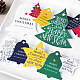 クリスマスハングタグシート  クリスマスハンギングギフトラベル  クリスマスパーティーのベーキングギフト  混合図形  カラフル  25.5x18cm DIY-I028-01-2