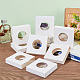 NBEADS 30 Pcs Square Cardboard Gift Boxes with Hollow Window CON-WH0003-31B-01-5