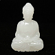 Natural White Jade Carved Mahavairocana Buddha Statue Home Decoration G-PW0007-049-1