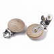 Natural Beech Wood Baby Pacifier Holder Clips WOOD-S055-10-4