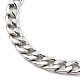 Women' s Fashionable 304 Stainless Steel Cuban Link Chain Bracelets X-BJEW-JB05657-01-2