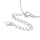 Ожерелье-подвеска из стерлингового серебра с родиевым покрытием и прозрачными фианитами для женщин NJEW-P267-03P-4