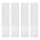 Marcapáginas en blanco cepillado de acero inoxidable AJEW-UN0001-002-1