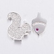 925 Sterling Silver Micro Pave Cubic Zirconia Ear Studs EJEW-P147-033-2