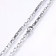 304 Stainless Steel Box Chain Necklaces NJEW-F226-07P-11-2