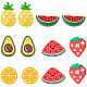 Sunnyclue 12 piezas 6 cuentas de silicona con tema de frutas de estilo SIL-SC0001-43-1