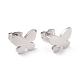 304 Stainless Steel Butterfly Stud Earrings for Women EJEW-G328-01P-1