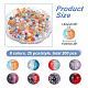 Arricraft 200 pz 8 colori perle di vetro craquelé trasparente bicolore GLAA-AR0001-44-2