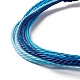 4Pcs 4 Style Alloy & Glass Braided Bead Bracelets Set BJEW-B065-09C-5