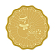Adesivi autoadesivi in lamina d'oro in rilievo DIY-WH0211-022-1
