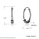 Thai Sterling Silver Hoop Earrings EJEW-BB32672-5