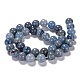 Chapelets de perles en aventurine bleue naturelle G-F380-6mm-3