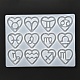 Coeur avec moules pendentifs en silicone constellation DIY-I065-12-2