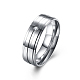 Valentine's Day Gifts Titanium Steel Cubic Zirconia Couple Rings For Men RJEW-BB16438-9-1