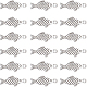 サニークルー100ピースチベットスタイルアロイペンダント  魚  アンティークシルバー  20x8.5x3mm  穴：1.6mm TIBE-SC0009-31-1