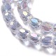 Perles de verre plaquées couleur ab GLAA-F108-12A-02-1