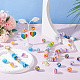 Pandahall Elite 50 pièce de perles en résine à rayures de 10 couleurs RESI-PH0002-12-5